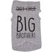 Big Bro Shirt for Dogs/ONLY Child Big Brother/Grey Puppy Tee (Medium)