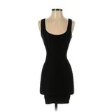 Bebe Casual Dress - Mini Scoop Neck Sleeveless: Black Print Dresses - Women's Size P