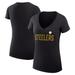 Women's G-III 4Her by Carl Banks Black Pittsburgh Steelers Dot Print V-Neck Fitted T-Shirt