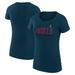 Women's G-III 4Her by Carl Banks Navy Los Angeles Angels Dot Print Fitted T-Shirt