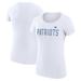 Women's G-III 4Her by Carl Banks White New England Patriots Dot Print Lightweight Fitted T-Shirt