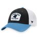 Men's Fanatics Branded Black/White Carolina Panthers Fundamentals Two-Tone Trucker Adjustable Hat