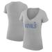 Women's G-III 4Her by Carl Banks Gray Kansas City Royals Dot Print V-Neck Fitted T-Shirt