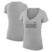 Women's G-III 4Her by Carl Banks Heather Gray Jacksonville Jaguars Dot Print V-Neck Fitted T-Shirt