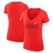 Women's G-III 4Her by Carl Banks Red St. Louis Cardinals Dot Print V-Neck Fitted T-Shirt