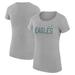 Women's G-III 4Her by Carl Banks Heather Gray Philadelphia Eagles Dot Print Lightweight Fitted T-Shirt