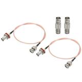 RG316 Coaxial Cables BNC Male to BNC Female Bulkhead with Adapter Low Loss RF Coaxial Cable 1.5FT Orange 2Pcs