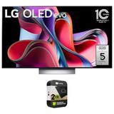 LG OLED55G3PUA OLED evo G3 55 Inch 4K Smart TV (2023 Model) Bundle with 2 YR CPS Enhanced Protection Pack