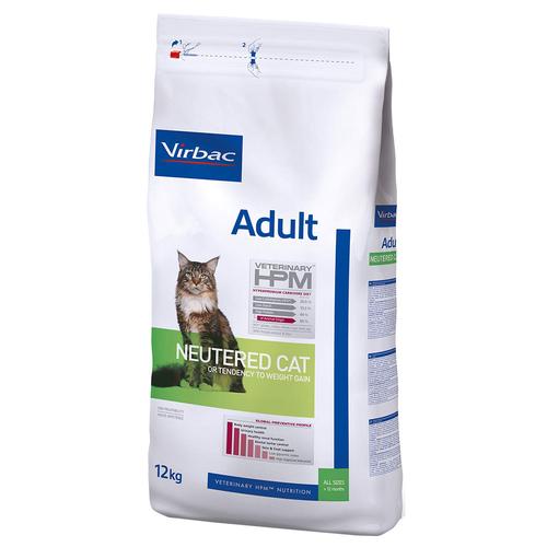 2x12kg Virbac Veterinary HPM Adult Neutered Cat Trockenfutter Katze
