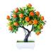 Creative Simulation Orange Tree Bonsai Fake Orange Potted Ornaments Desktop Decor