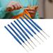 Crochet Hooks Crochet Hook Kit Crochet Supplies 8pcs Crochet Hooks Blue Thin Ergonomic Handle Polishing Treatment Stainless Steel Knitting Set For Weaving