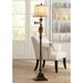 Kathy Ireland Mulholland 61" High Bronze Swing Arm Floor Lamp