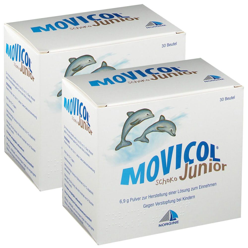 Movicol Junior Schoko Plv.z.Her.e.Lsg.z.Einnehmen x2 2x207 g Pulver zur Herstellung einer Lösung zum Einnehmen Image