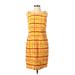 K.C. Spencer Casual Dress: Yellow Dresses - Women's Size 4 Petite