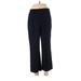 DKNY Wool Pants - High Rise: Black Bottoms - Women's Size 12