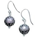 Sterling silver dangle earrings, 'Exotic Globe'