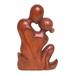 Love's Bond,'Hand Carved Romantic Suar Wood Statuette from Bali'