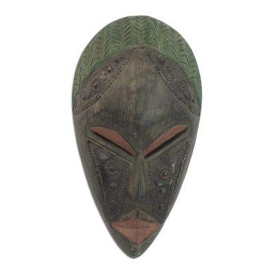 Ghanaian wood mask, 'Relax'