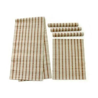 'Ethnic Red' (set for 4) - Natural Fiber Table Run...