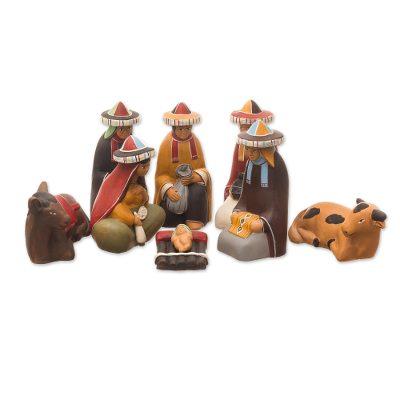 'Born to Ayacucho' - Artisan Crafted Peruvian Christmas Ceramic Nativity Sce