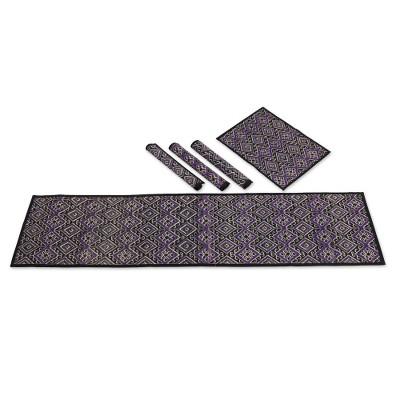 'Cotton Natural Fiber 5-Piece Set of Table Runner ...