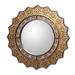 Marigold,'Fair Trade Reverse Painted Glass Oval Wall Mirror'