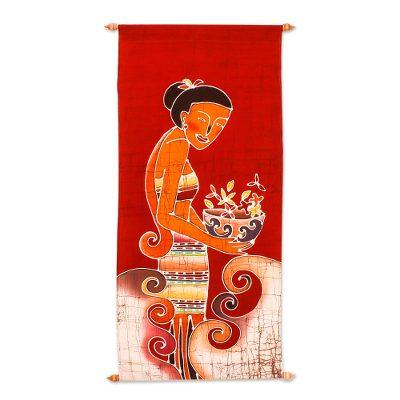 Cotton wall hanging, 'Breeze of Admiration'