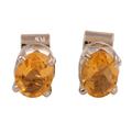 Scintillate,'Citrine Birthstone Stud Earrings from India'