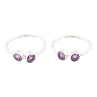 Violet Dazzle,'Handmade Sterling Silver and Garnet...