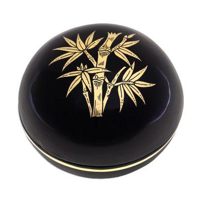 Strong Stalk,'Lacquerware Box with Bamboo Motif'