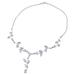 Sparkling Garland,'Quartz Garland in Sterling Silver Necklace from India'