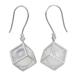 Glistening Raindrops,'Clear Quartz and Sterling Silver Earrings from Thailand'