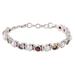 'Cultured Pearl and Multi-Gem Tennis Bracelet from India'