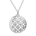 Geometric Flower,'925 Sterling Silver Flower Pendant Necklace From Taxco'