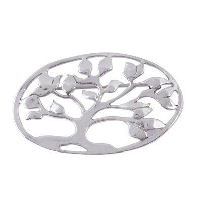 Majestic Tree,'Sterling silver brooch pin'