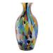 Curvy Carnival Confetti','Unique Murano Inspired Glass Vase Handblown in Brazil'