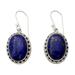'Blue Mystique' - Hand Crafted Sterling Silver and Lapis Lazuli Earrin