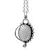 Rainbow moonstone pendant necklace, 'Indian Paisley'