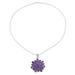 Purple Camellia,'Brilliant 22 Carat Amethyst Pendant Necklace'