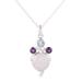 'Multi-Gemstone Sterling Silver Pendant Necklace from India'