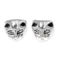 Pensive Cats,'Sterling Silver Cat Stud Earrings from Thailand'