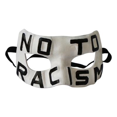 No To Racism,'Anti-Racism Leather Mask from Brazil'