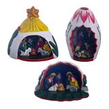 Christmas in the Andes,'Hand Painted Nativity Scenes (Set of 3)'