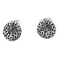 Bursting Stars,'Hand Made Sterling Silver Stud Earrings Round from Thailand'