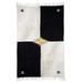 Corners,'All Wool Colorblock Area Rug in Black and White (4x6.5)'