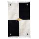 Corners,'All Wool Colorblock Area Rug in Black and White (4x6.5)'