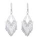 'Diamond-Shaped Sterling Silver Filigree Chandelier Earrings'