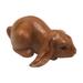 Begging Rabbit in Brown,'Handcrafted Suar Wood Rabbit Sculpture in Brown from Bali'