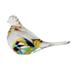 Confetti Canary,'Handblown Brazilian Colorful Bird Art Glass Paperweight'