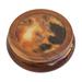 'Earth Amazon' - Brown Agate and Wood Trinket Jewelry Box